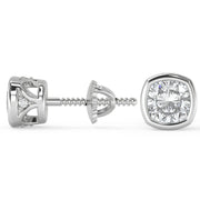 Mallory Cushion Cut Bezel Earrings - Nivetta